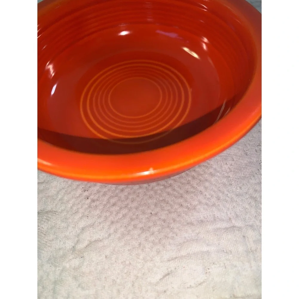 Vintage Fiesta Red Fruit Bowls Set of 2 Homer Laughlin USA HLC 50s 60s 4.75 inch